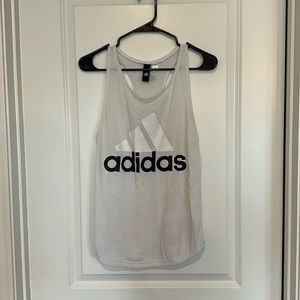 White Adidas racer back tank top